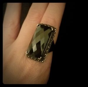 Sterling 🖤 Black Gemstone Ring .925